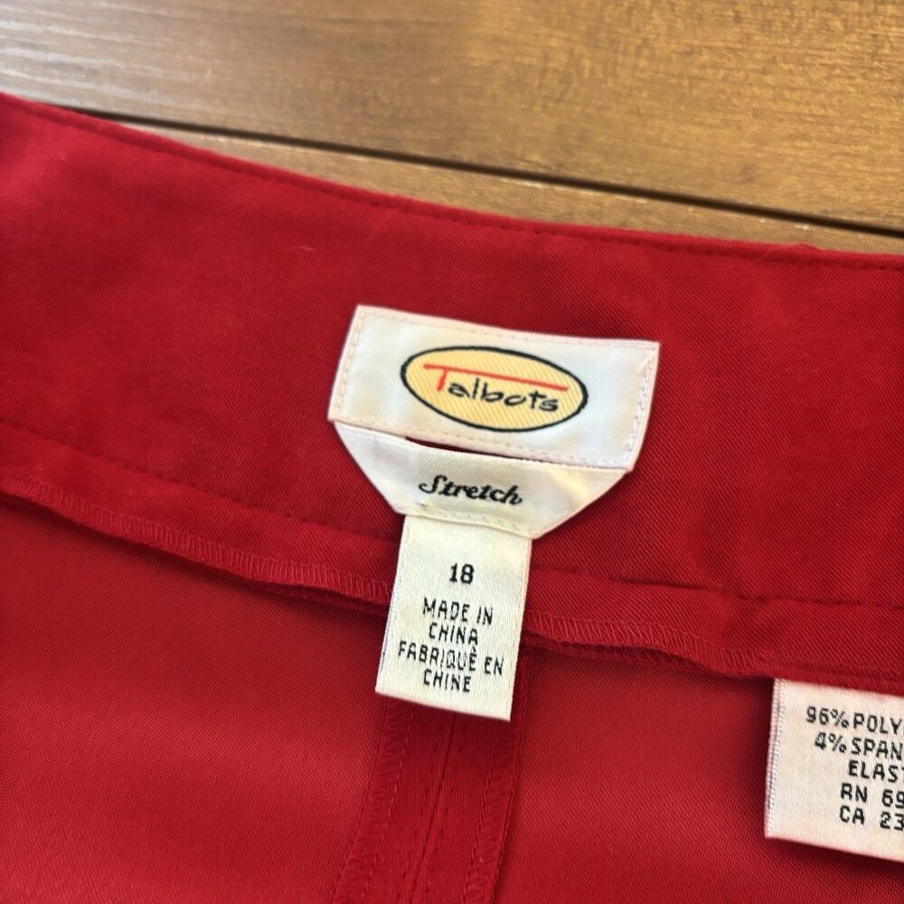 Vintage Talbots Size 18 Red Full Maxi Skirt A-line Stretch Long Modest - Picture 6 of 6